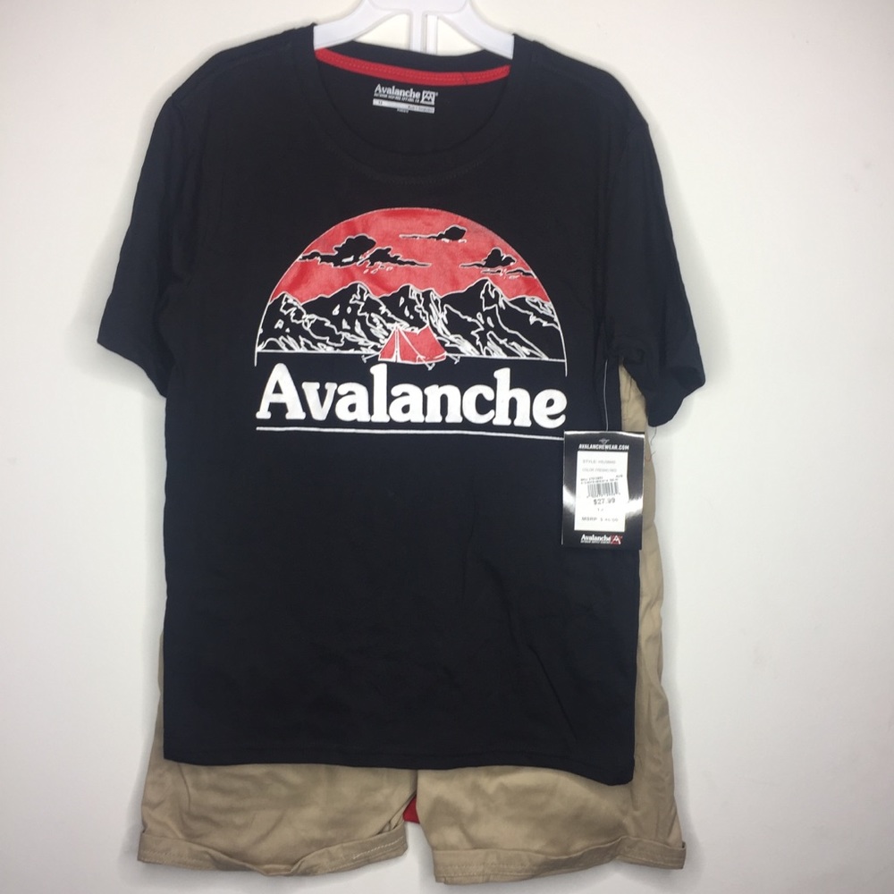 Avalanche 3Piece Set Kid Size 12 Shirts & Shorts
